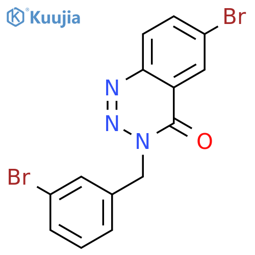6-Bromo-3-(3-bromo-benzyl)-3H-benzo[d][1,2,3]triazin-4-one structure