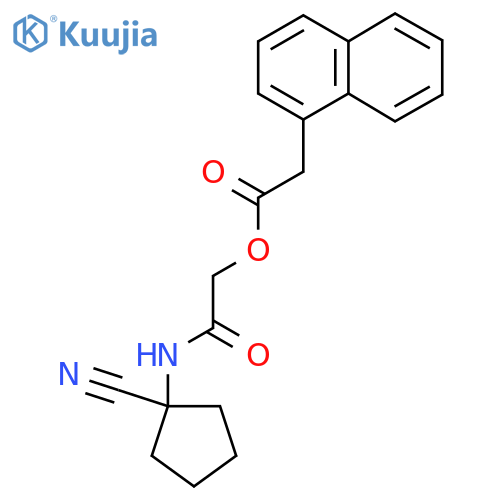 [2-[(1-Cyanocyclopentyl)amino]-2-oxoethyl] 2-naphthalen-1-ylacetate structure