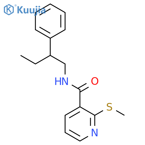 2-(methylsulfanyl)-N-(2-phenylbutyl)pyridine-3-carboxamide structure