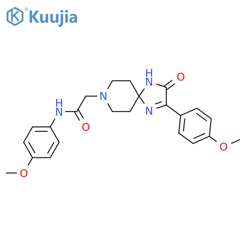 N-(4-methoxyphenyl)-2-2-(4-methoxyphenyl)-3-oxo-1,4,8-triazaspiro4.5dec-1-en-8-ylacetamide structure