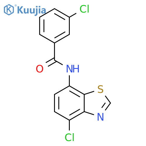 3-chloro-N-(4-chloro-1,3-benzothiazol-7-yl)benzamide structure