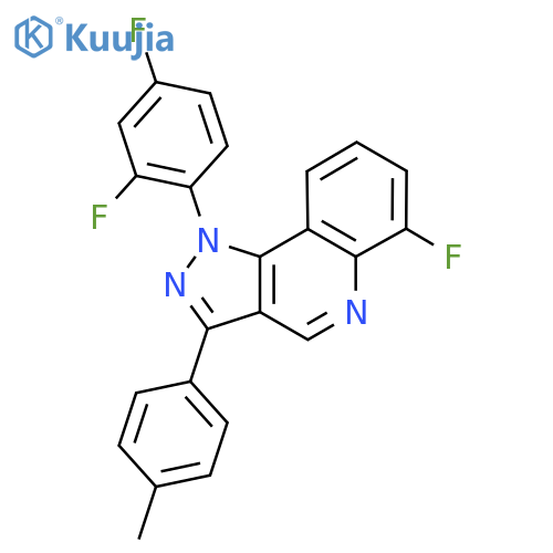 1-(2,4-difluorophenyl)-6-fluoro-3-(4-methylphenyl)-1H-pyrazolo4,3-cquinoline structure