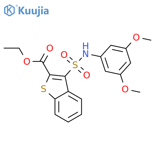 ethyl 3-(3,5-dimethoxyphenyl)sulfamoyl-1-benzothiophene-2-carboxylate structure