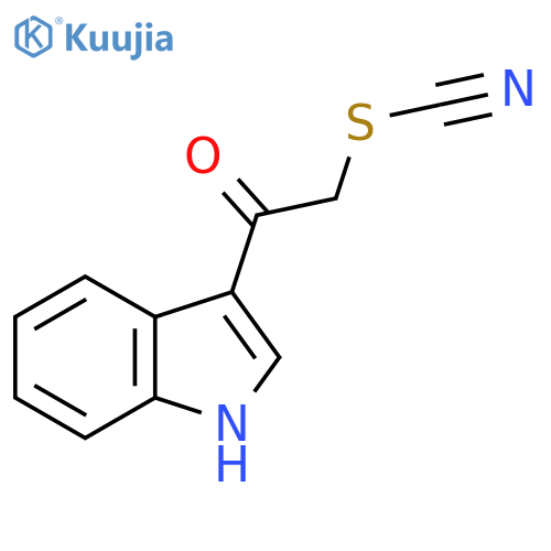 2-(cyanosulfanyl)-1-(1H-indol-3-yl)ethan-1-one structure