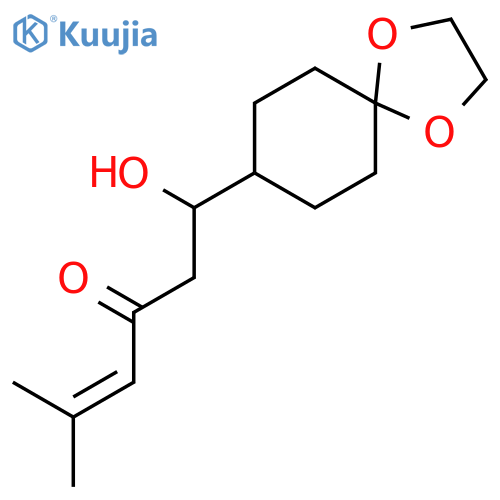 4-Hexen-3-one, 1-(1,4-dioxaspiro[4.5]dec-8-yl)-1-hydroxy-5-methyl- structure