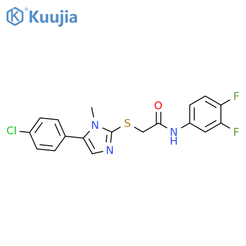 2-{5-(4-chlorophenyl)-1-methyl-1H-imidazol-2-ylsulfanyl}-N-(3,4-difluorophenyl)acetamide structure
