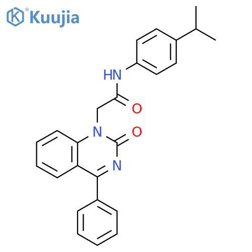 2-(2-oxo-4-phenyl-1,2-dihydroquinazolin-1-yl)-N-4-(propan-2-yl)phenylacetamide structure