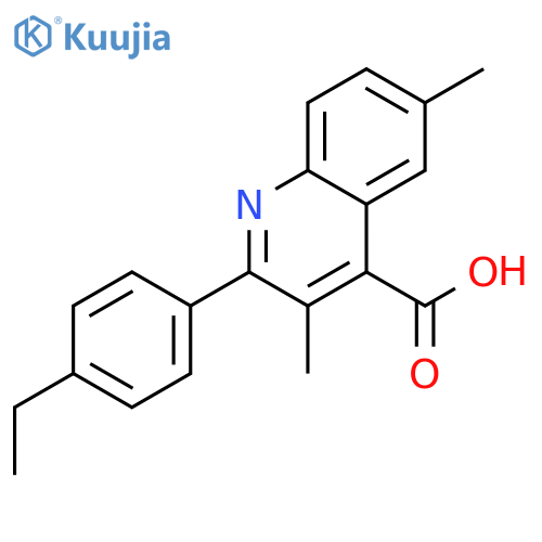 2-(4-Ethylphenyl)-3,6-dimethylquinoline-4-carboxylic acid structure