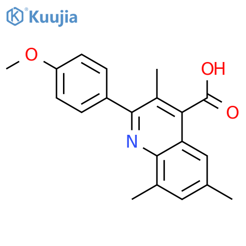 2-(4-Methoxyphenyl)-3,6,8-trimethylquinoline-4-carboxylic acid structure
