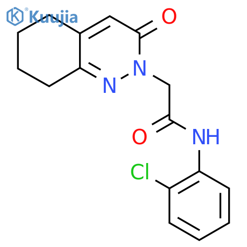 N-(2-chlorophenyl)-2-(3-oxo-2,3,5,6,7,8-hexahydrocinnolin-2-yl)acetamide structure