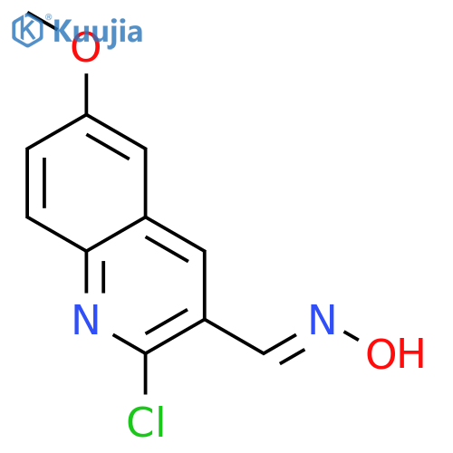N-(2-chloro-6-methoxyquinolin-3-yl)methylidenehydroxylamine structure