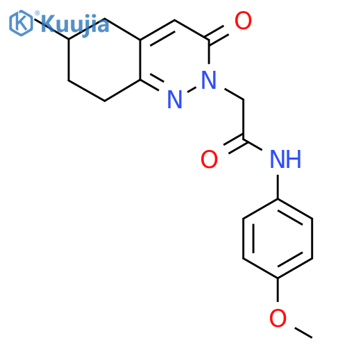 N-(4-methoxyphenyl)-2-(6-methyl-3-oxo-2,3,5,6,7,8-hexahydrocinnolin-2-yl)acetamide structure