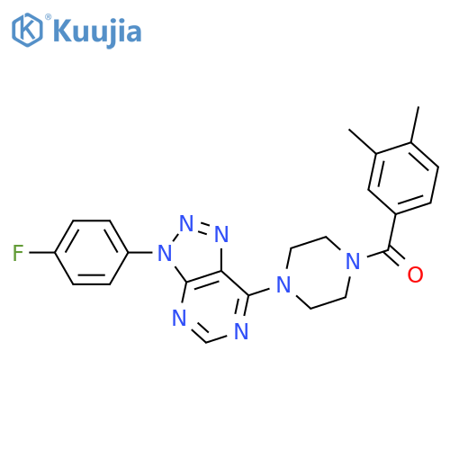 1-(3,4-dimethylbenzoyl)-4-3-(4-fluorophenyl)-3H-1,2,3triazolo4,5-dpyrimidin-7-ylpiperazine structure
