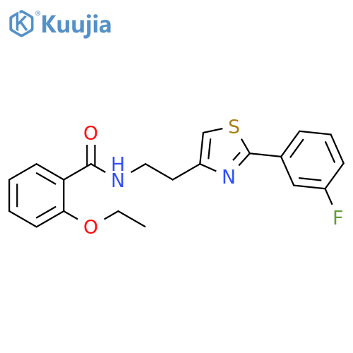 2-ethoxy-N-{2-2-(3-fluorophenyl)-1,3-thiazol-4-ylethyl}benzamide structure