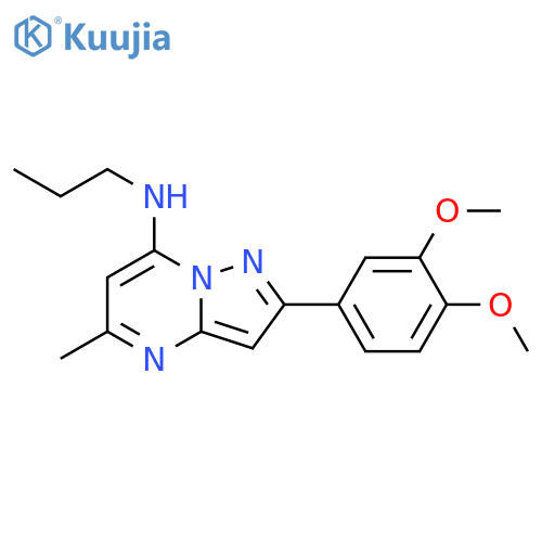 2-(3,4-dimethoxyphenyl)-5-methyl-N-propylpyrazolo[1,5-a]pyrimidin-7-amine structure