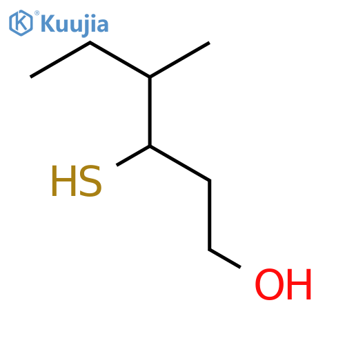 3-Mercapto-4-methyl-1-hexanol; (3S,4R)-form structure