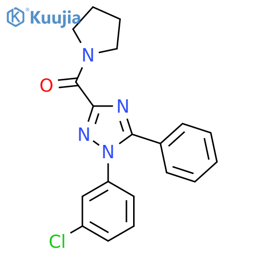 (1-(3-Chlorophenyl)-5-phenyl-1H-1,2,4-triazol-3-yl)(pyrrolidin-1-yl)methanone structure