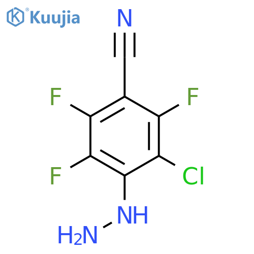 3-Chloro-2,5,6-trifluoro-4-hydrazino-benzonitrile structure