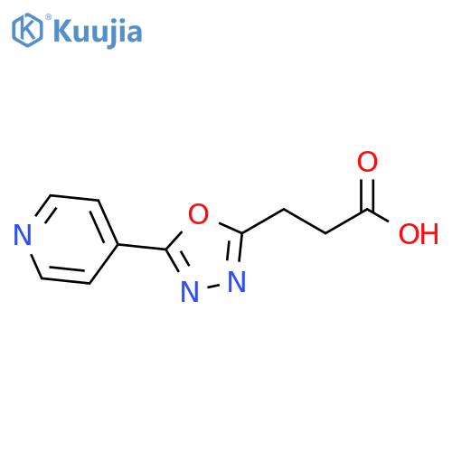 3-[5-(pyridin-4-yl)-1,3,4-oxadiazol-2-yl]propanoic acid structure