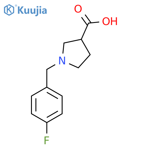 1-(4-fluorophenyl)methylpyrrolidine-3-carboxylic acid structure