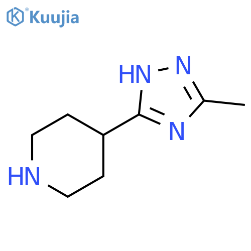 4-(5-methyl-1H-1,2,4-triazol-3-yl)piperidine structure