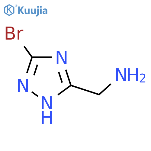 (5-bromo-1H-1,2,4-triazol-3-yl)methylamine structure