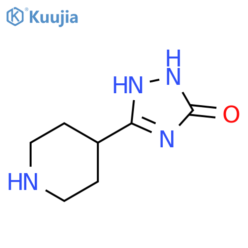 3-(piperidin-4-yl)-4,5-dihydro-1H-1,2,4-triazol-5-one structure