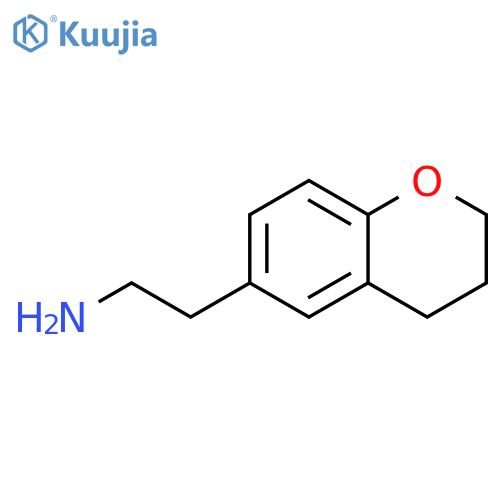 2H-1-Benzopyran-6-ethanamine, 3,4-dihydro- structure