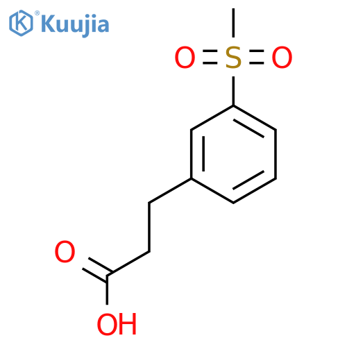 3-(3-methanesulfonylphenyl)propanoic acid structure