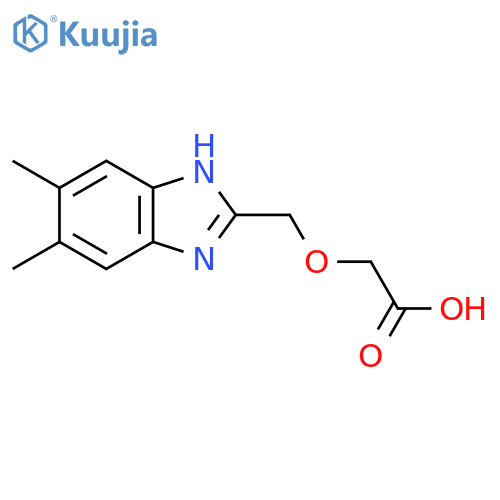 [(5,6-Dimethyl-1H-benzimidazol-2-yl)methoxy]-acetic acid structure