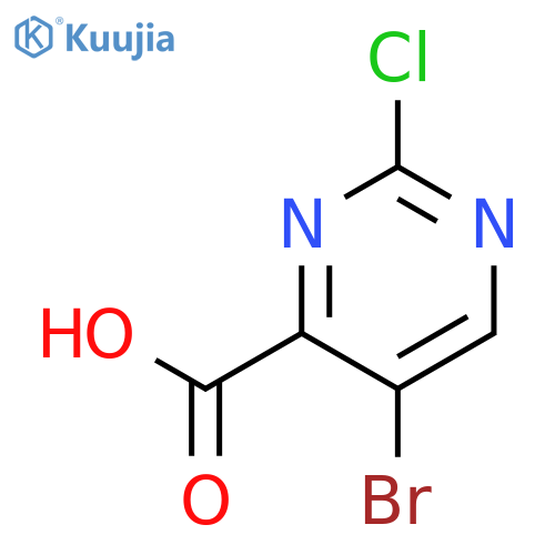 5-Bromo-2-chloropyrimidine-4-carboxylic acid structure