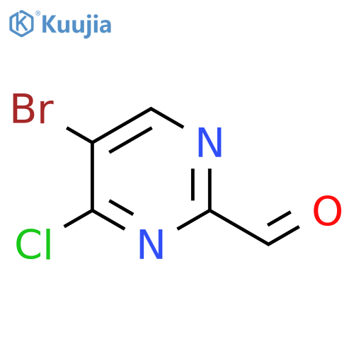 5-bromo-4-chloropyrimidine-2-carbaldehyde structure