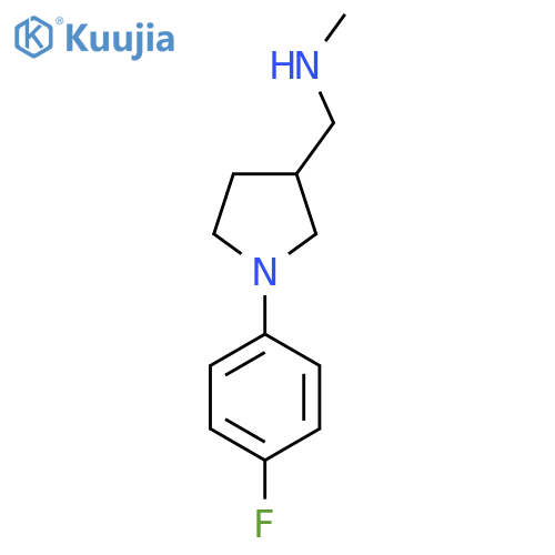{1-(4-fluorophenyl)pyrrolidin-3-ylmethyl}(methyl)amine structure