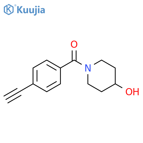 Methanone, (4-?ethynylphenyl)?(4-?hydroxy-?1-?piperidinyl)?- structure