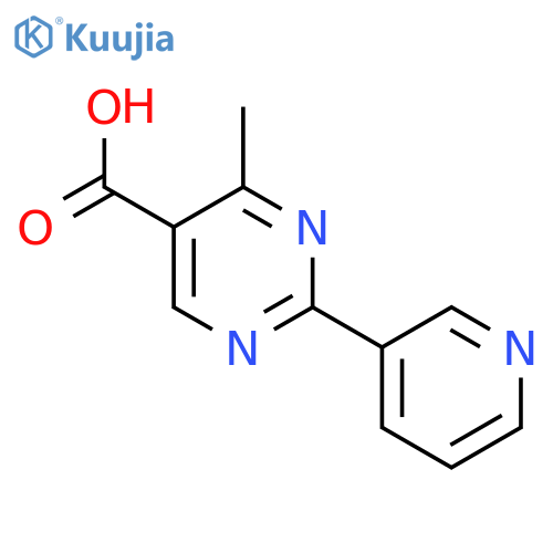 4-Methyl-2-(pyridin-3-yl)pyrimidine-5-carboxylic acid structure