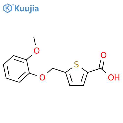 5-(2-methoxyphenoxy)methylthiophene-2-carboxylic acid structure