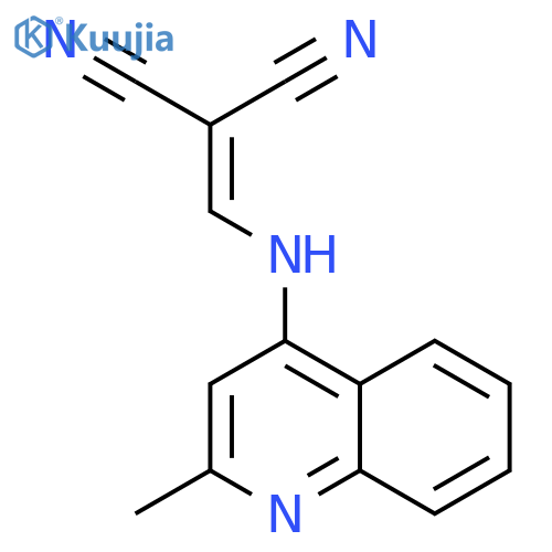 2-[[(2-methylquinolin-4-yl)amino]methylidene]propanedinitrile structure