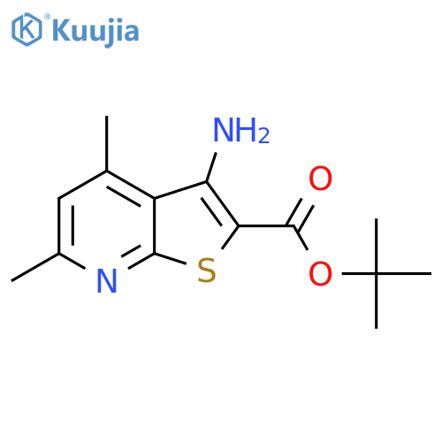 tert-butyl 3-amino-4,6-dimethylthieno2,3-bpyridine-2-carboxylate structure