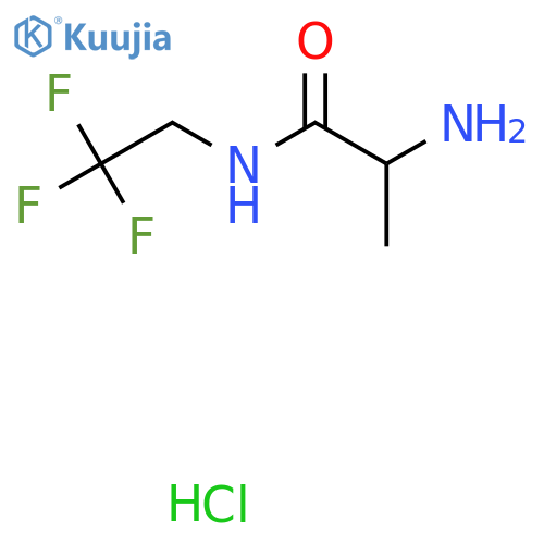 2-Amino-N-(2,2,2-trifluoroethyl)propanamide hydrochloride structure