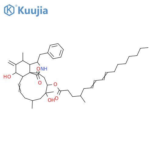 7,18,19-Trihydroxy-16,18-dimethyl-10-phenyl[11]cytochalasa-6(12),13-diene-1,21-dione; 19-O-(4ξ-Methyl-6E,8E-hexadecadienoyl) structure