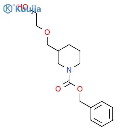 3-(2-Hydroxy-ethoxymethyl)-piperidine-1-carboxylic acid benzyl ester structure