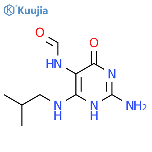 N-[2-amino-6-(2-methylpropylamino)-4-oxo-1h-pyrimidin-5-yl]formamide structure