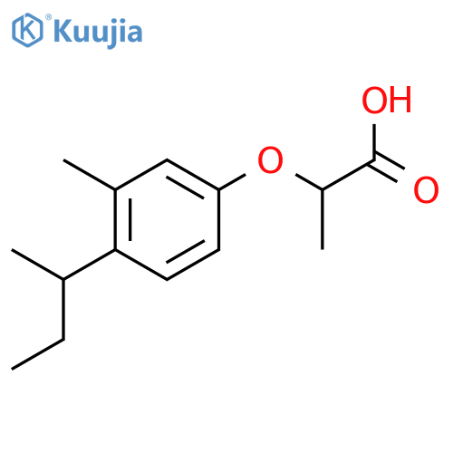 Propanoic acid,2-[3-methyl-4-(1-methylpropyl)phenoxy]- structure