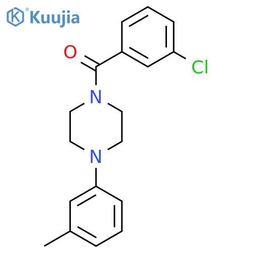 1-(3-chlorobenzoyl)-4-(3-methylphenyl)piperazine structure