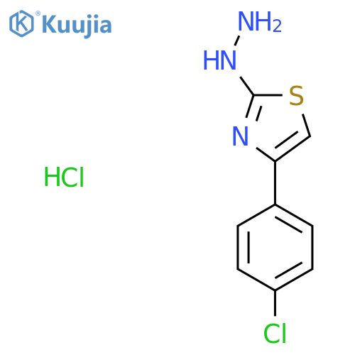 4-(4-chlorophenyl)-2-hydrazinyl-1,3-thiazole hydrochloride structure