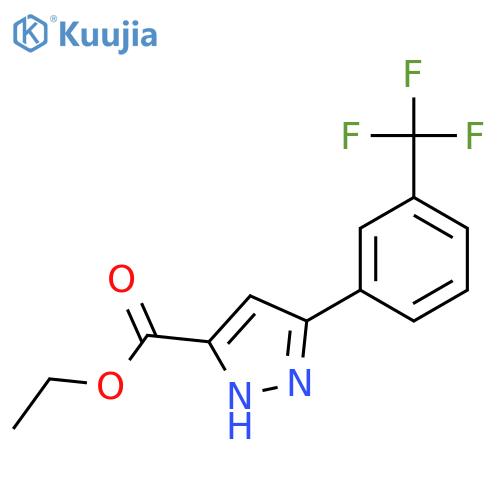 1H-Pyrazole-3-carboxylicacid, 5-[3-(trifluoromethyl)phenyl]-, ethyl ester structure