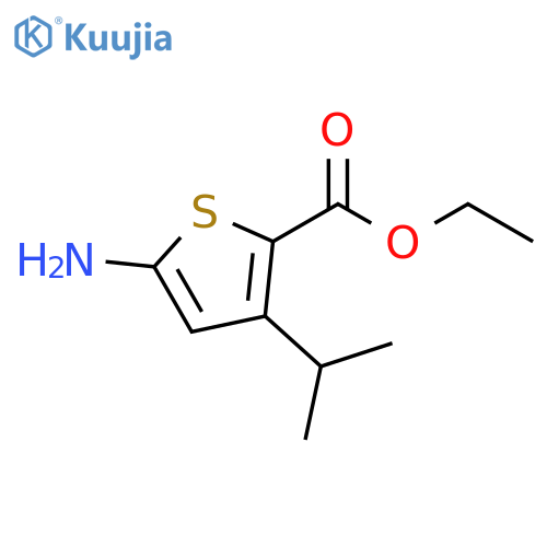 2-Thiophenecarboxylic acid, 5-amino-3-(1-methylethyl)-, ethyl ester structure