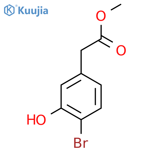 methyl 2-(4-bromo-3-hydroxyphenyl)acetate structure