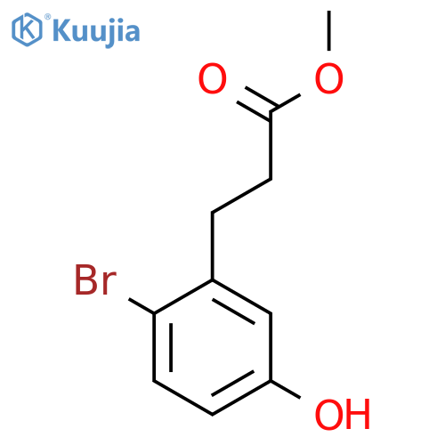 3-(2-Bromo-5-hydroxy-phenyl)-propionic acid methyl ester structure
