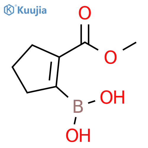 2-(methoxycarbonyl)cyclopent-1-en-1-ylboronic acid structure